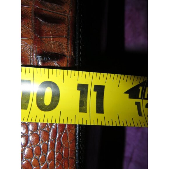 BRAHMIN Pecan Melbourne Croc Embossed Leather Tote & Wallet and Checkbook holder - Picture 14 of 15